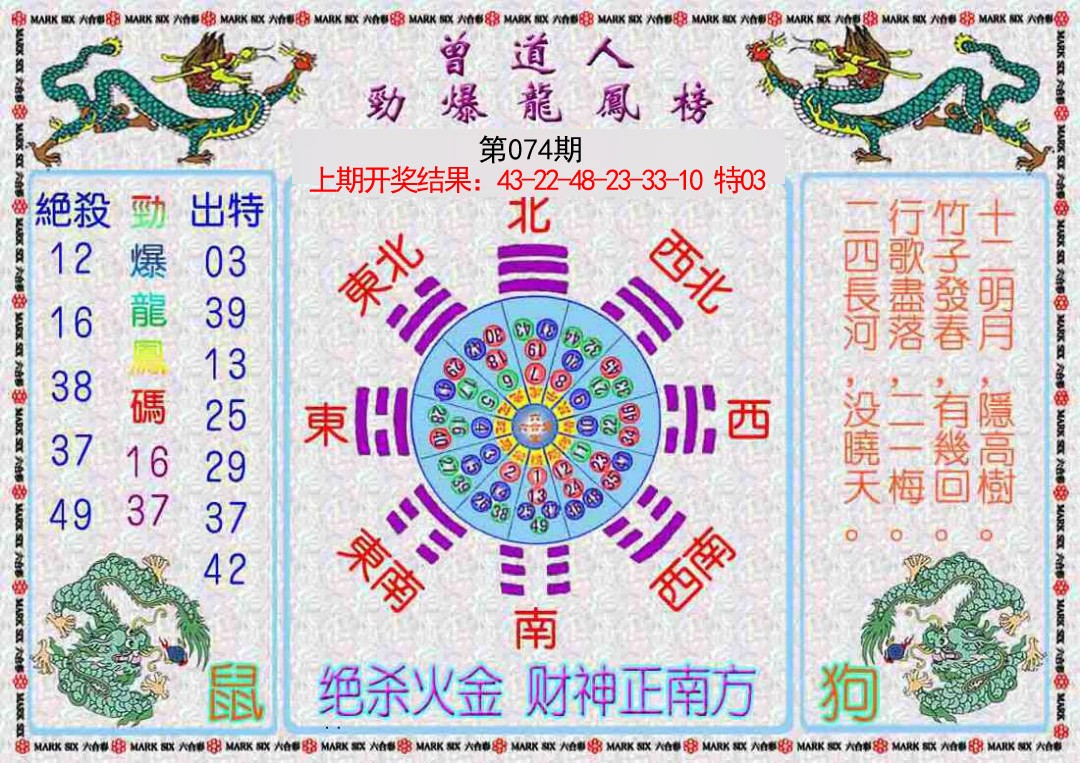 074期曾道人劲爆龙凤榜[图]