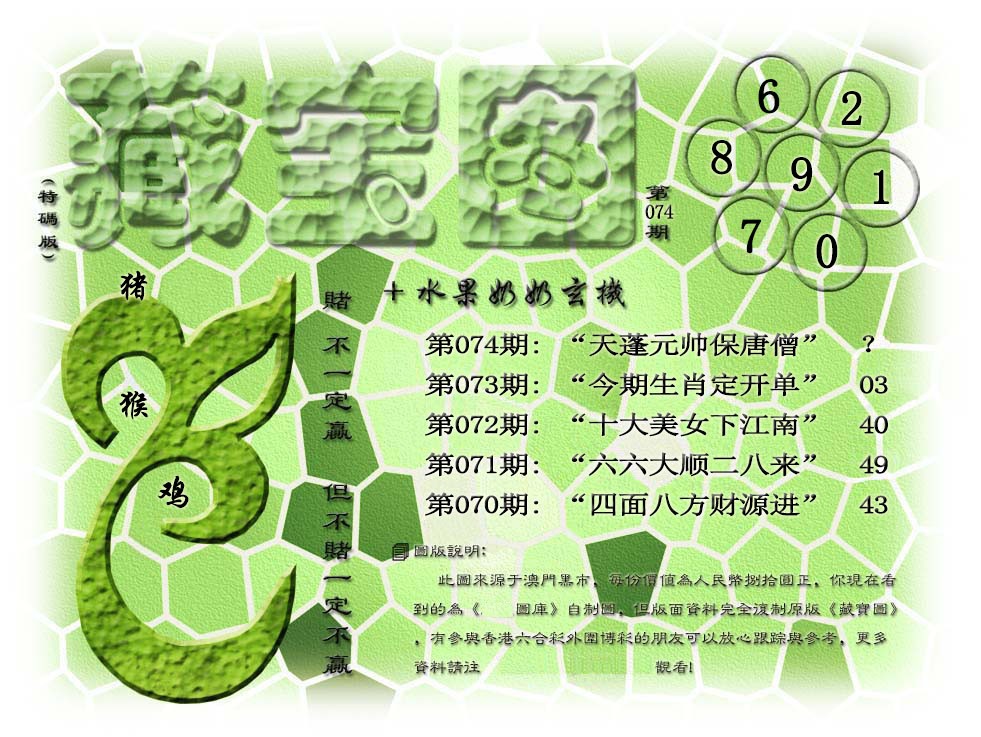 074期(水果奶奶藏宝图)正版[图]