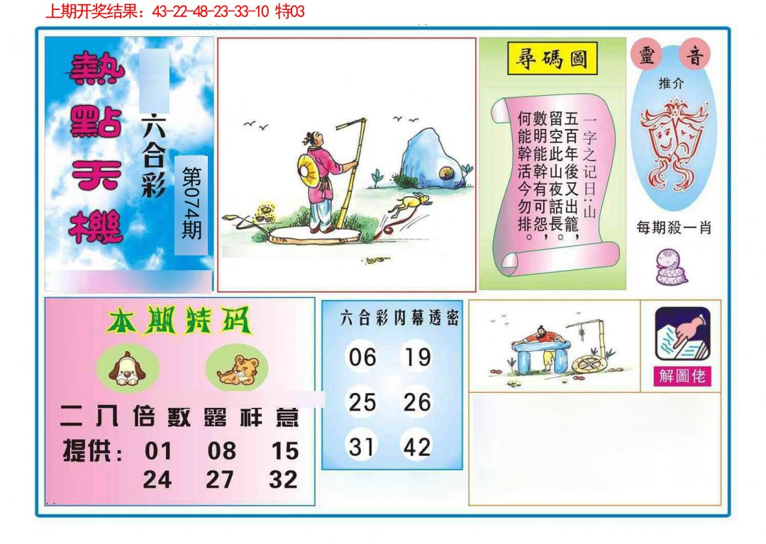 074期热点天机[图]