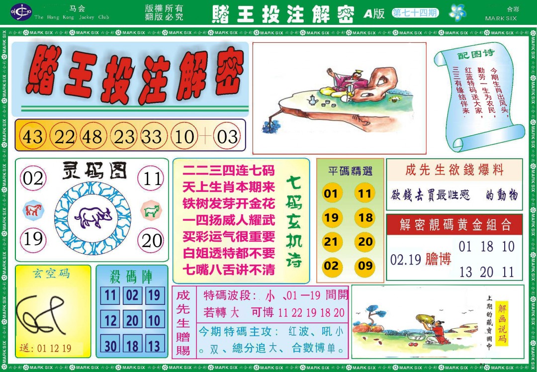 074期赌王投注解密[图]
