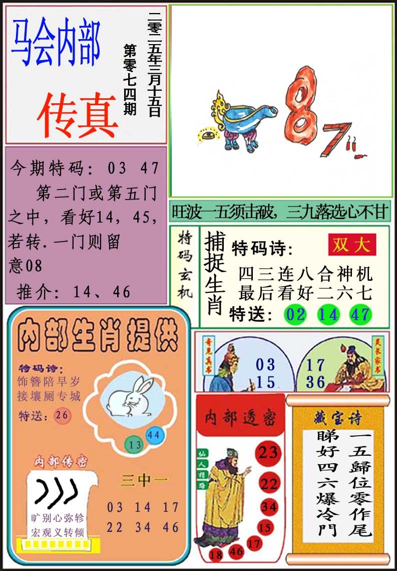 074期马会内部传真[图]