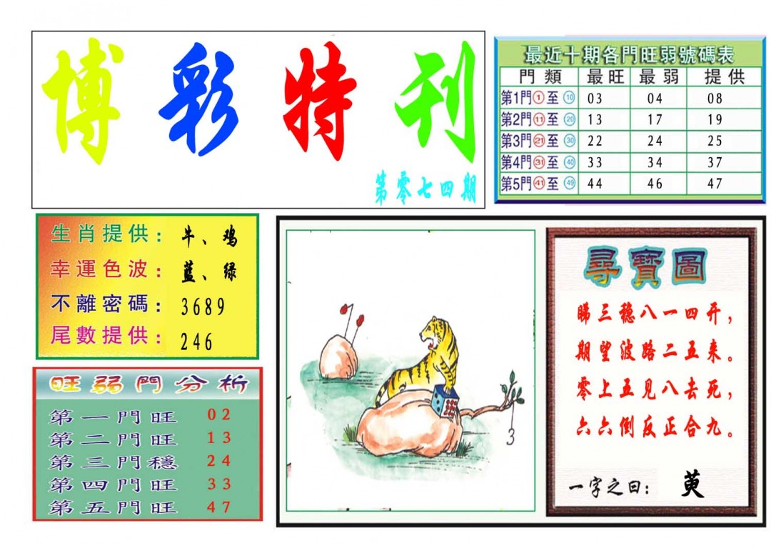 074期博彩特刊[图]