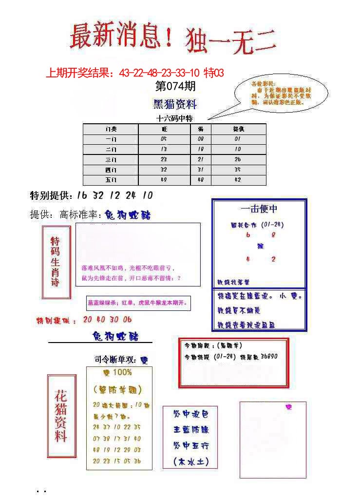 074期独一无二[图]