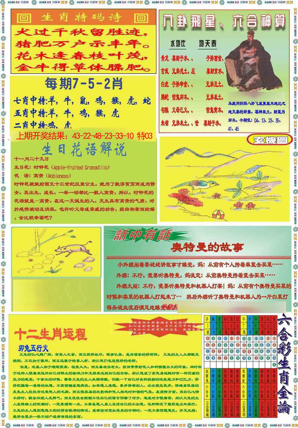 074期九龍马经B(推荐)[图]