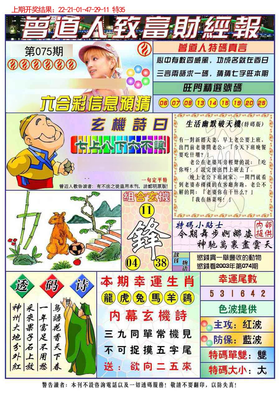 075期曾道人致福财经[图]