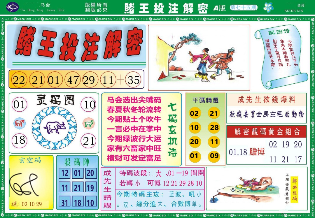 075期赌王投注解密[图]