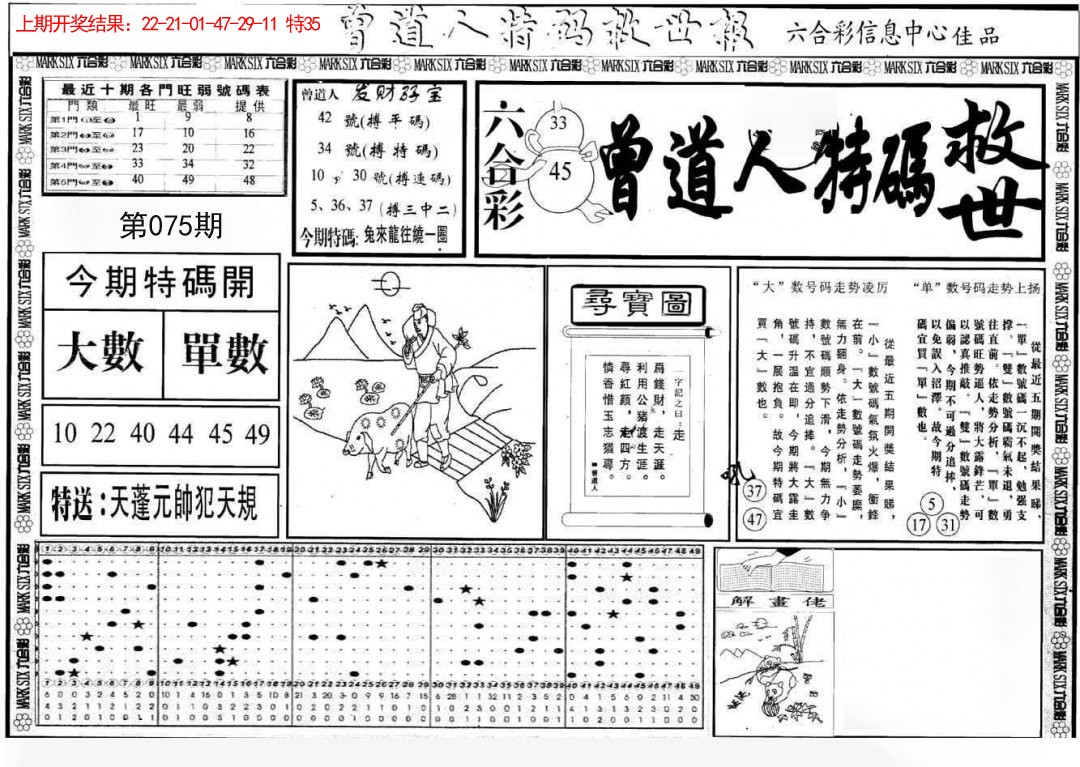 075期曾道人特码救世A[图]