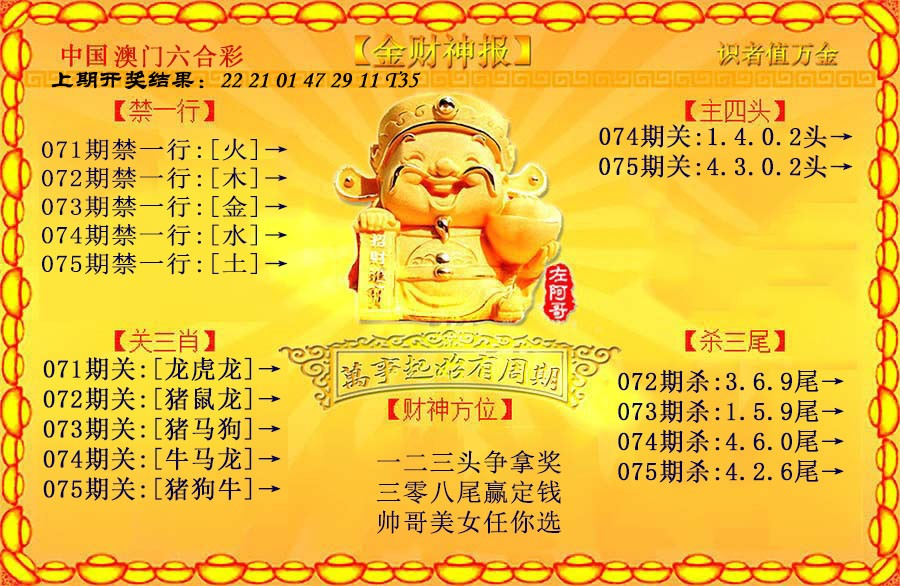 075期金财神[图]