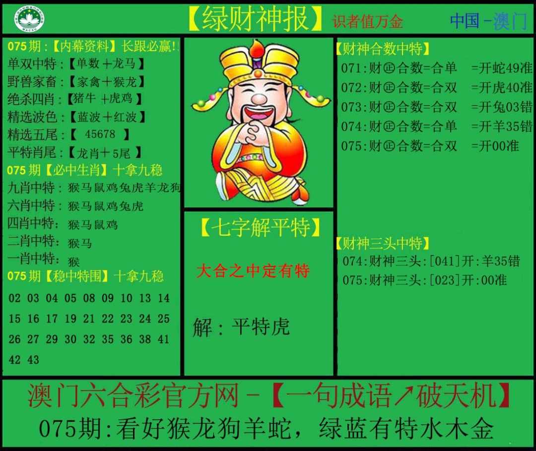 075期绿财神[图]