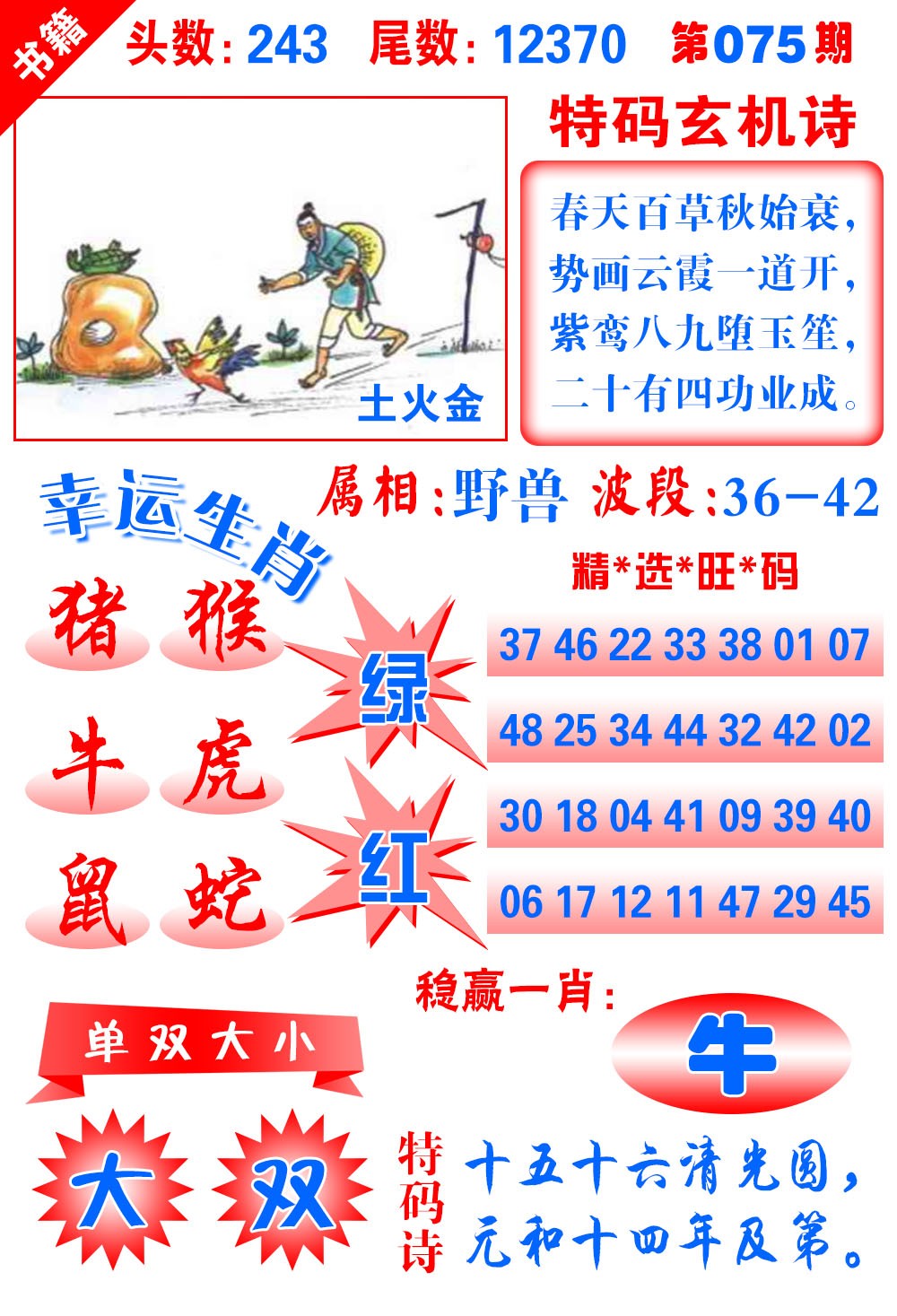 075期澳门铜宝典[图]