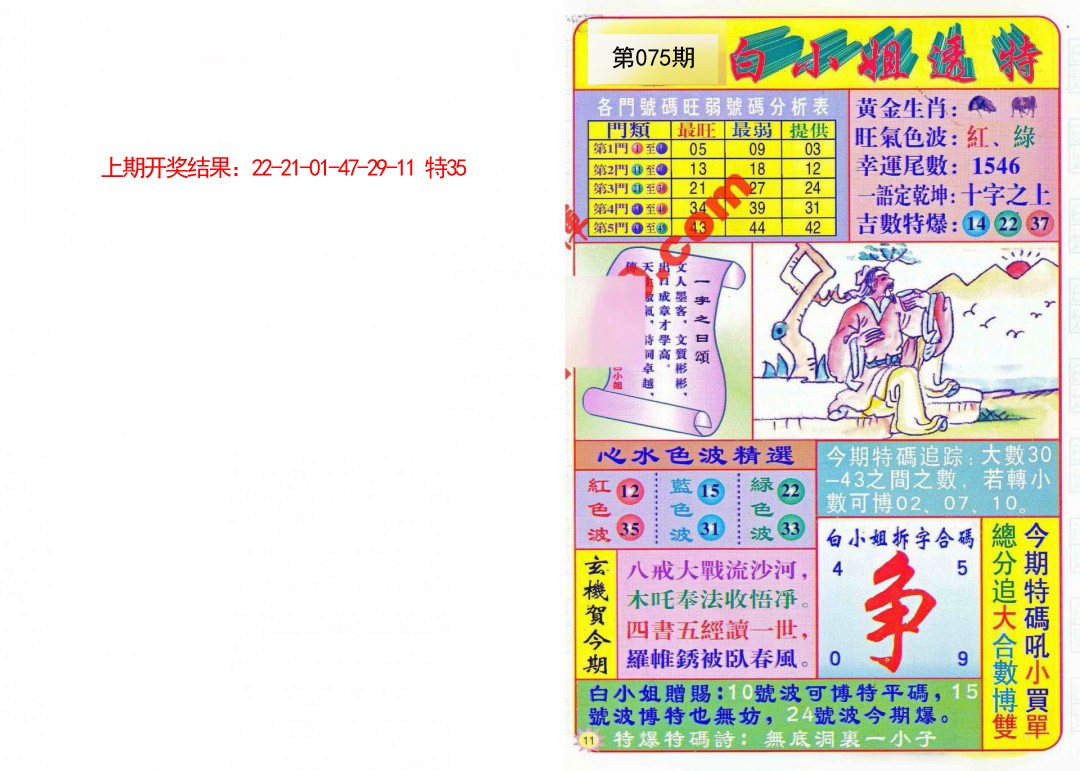 075期白小姐透特[图]