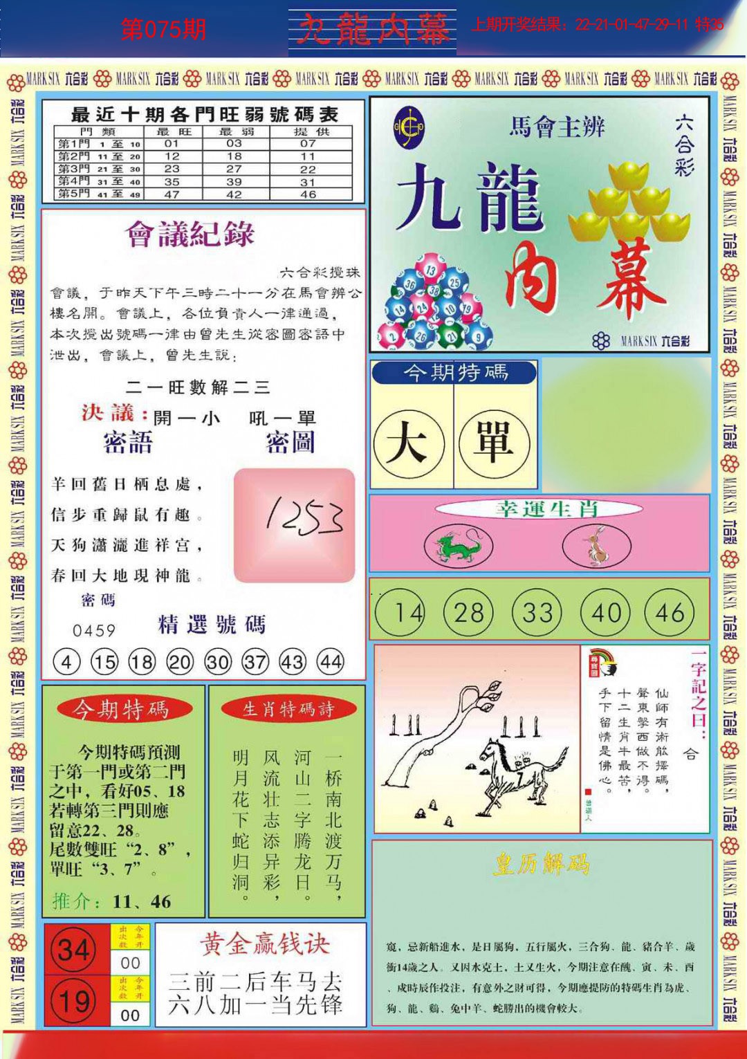 075期九龙内幕A[图]