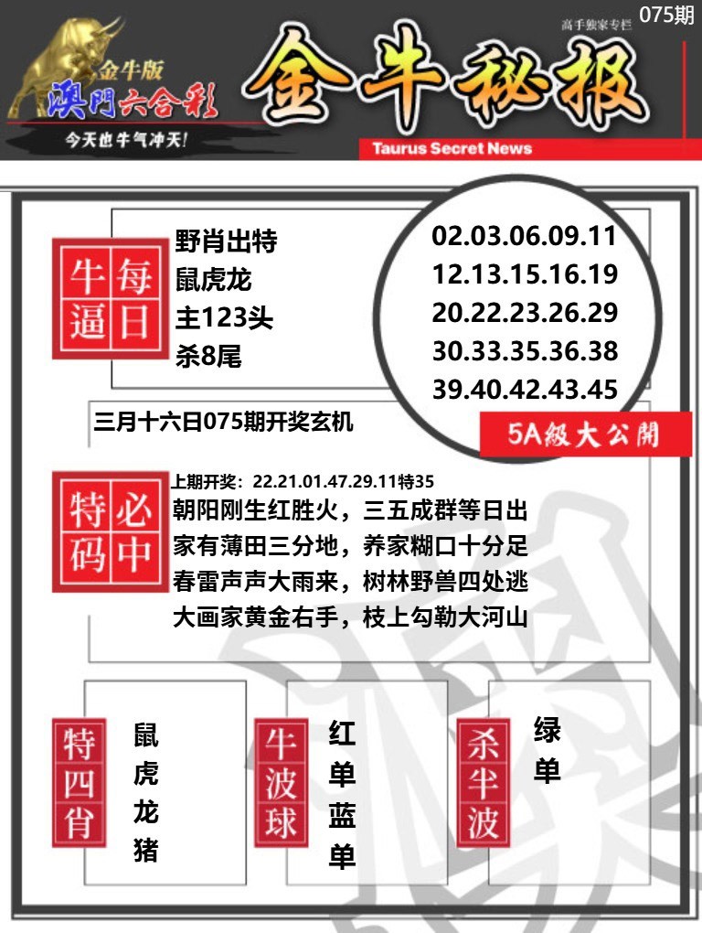 075期金牛秘报A[图]