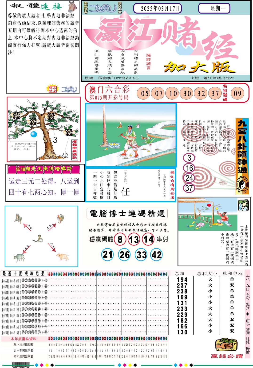 076期濠江赌经A加大版[图]