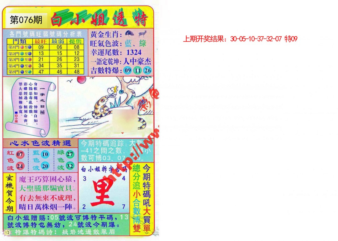 076期白小姐透特[图]