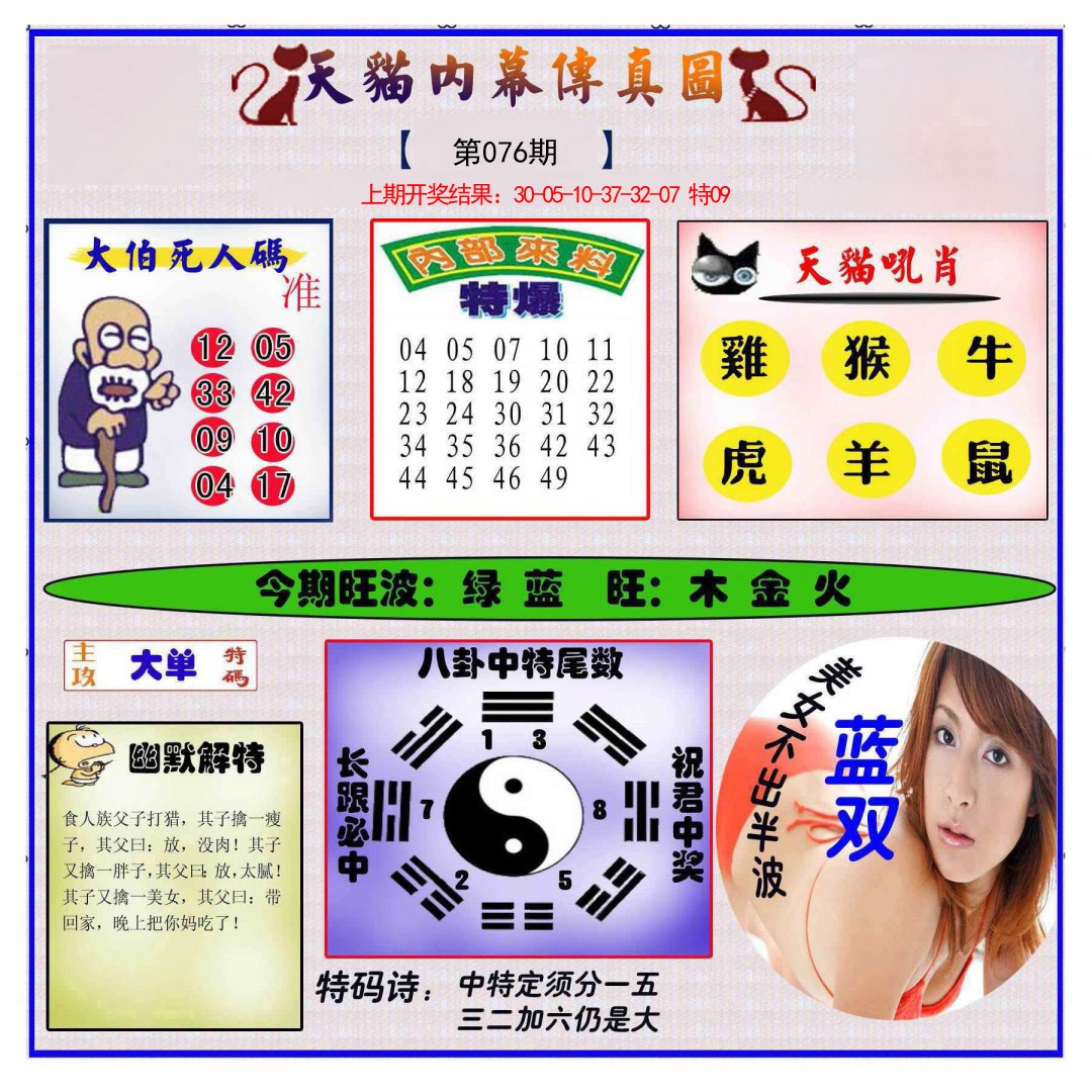 076期内幕传真图[图]