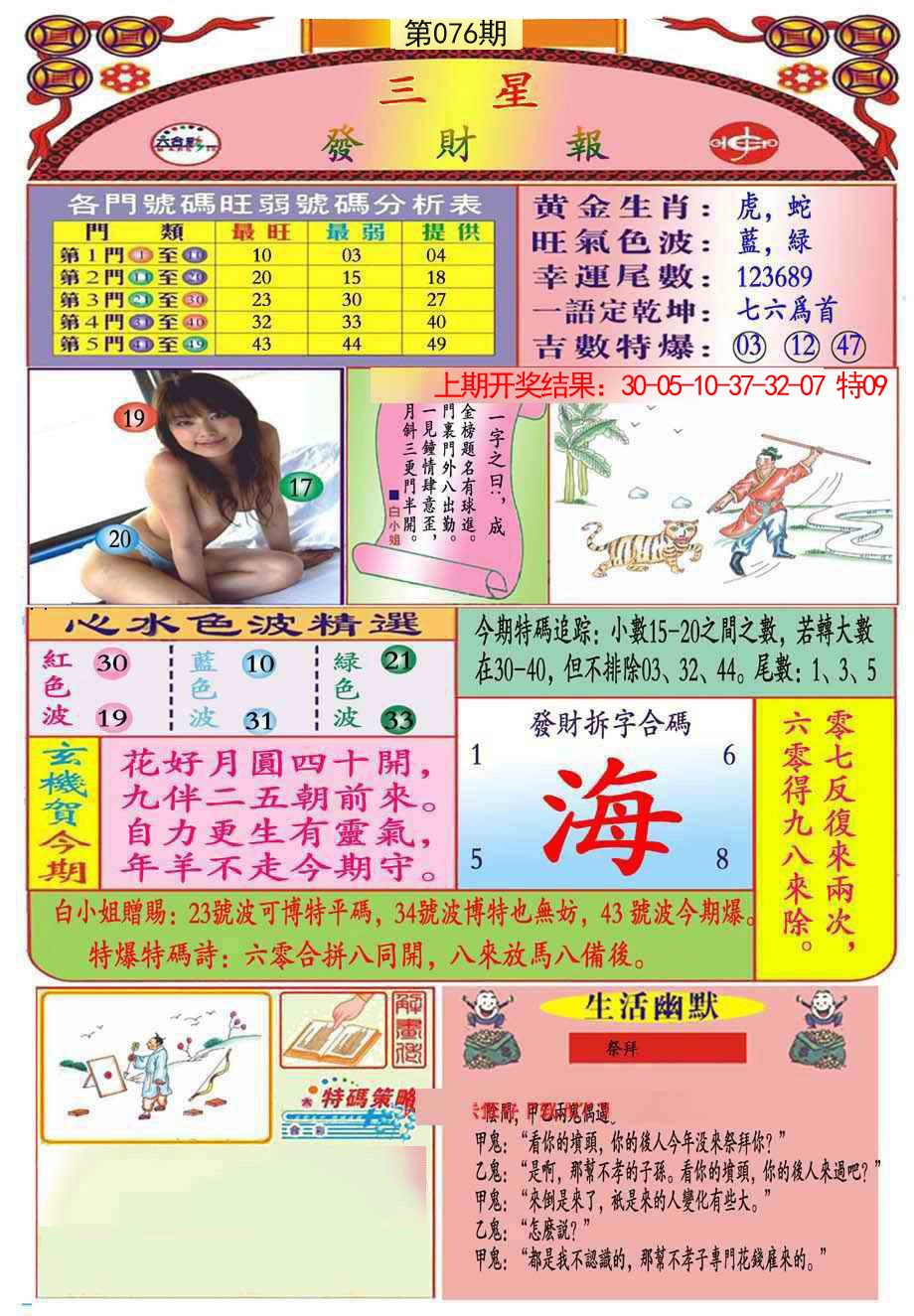 076期三星发财报(推荐)[图]