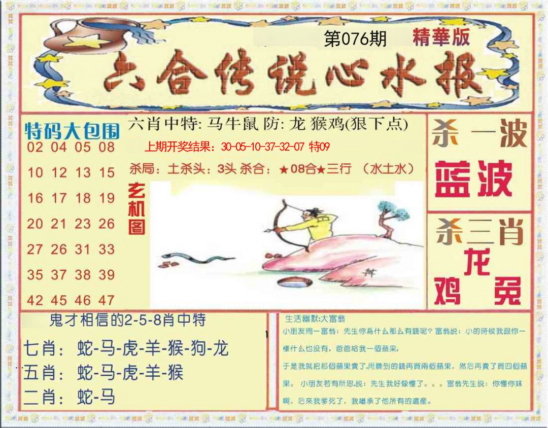 076期六合传说(心水版)[图]
