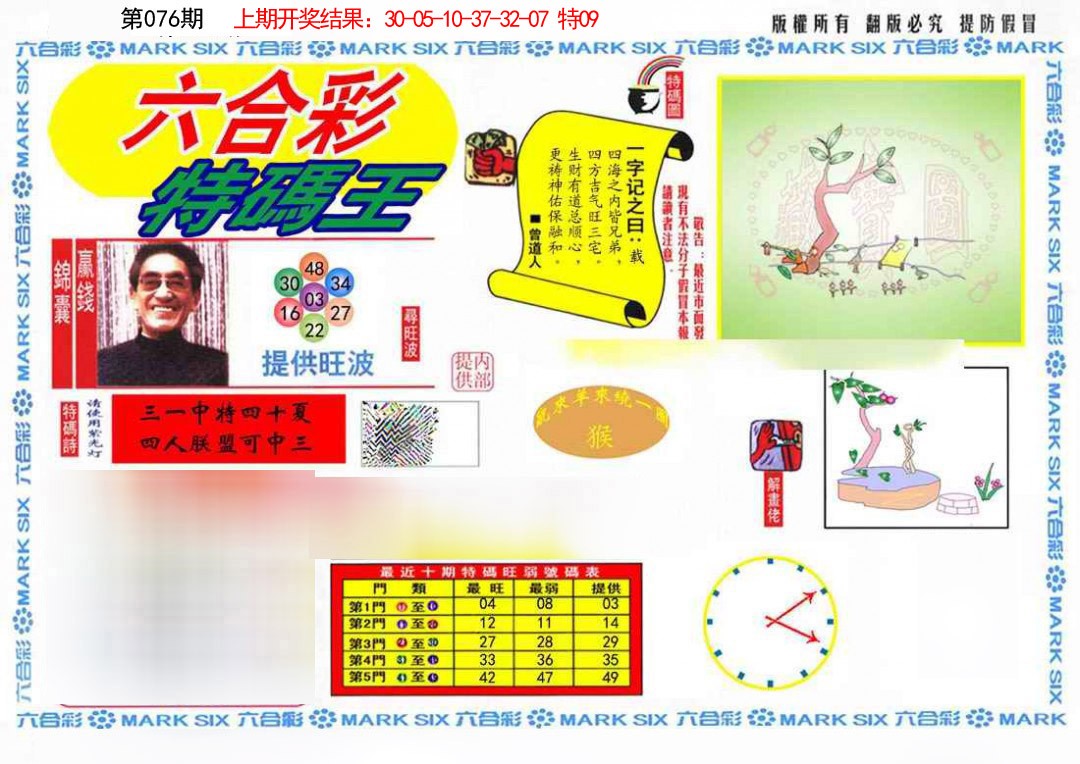076期特码王(信封)[图]