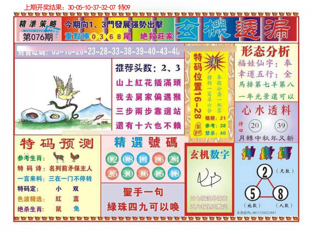 076期玄机透漏[图]