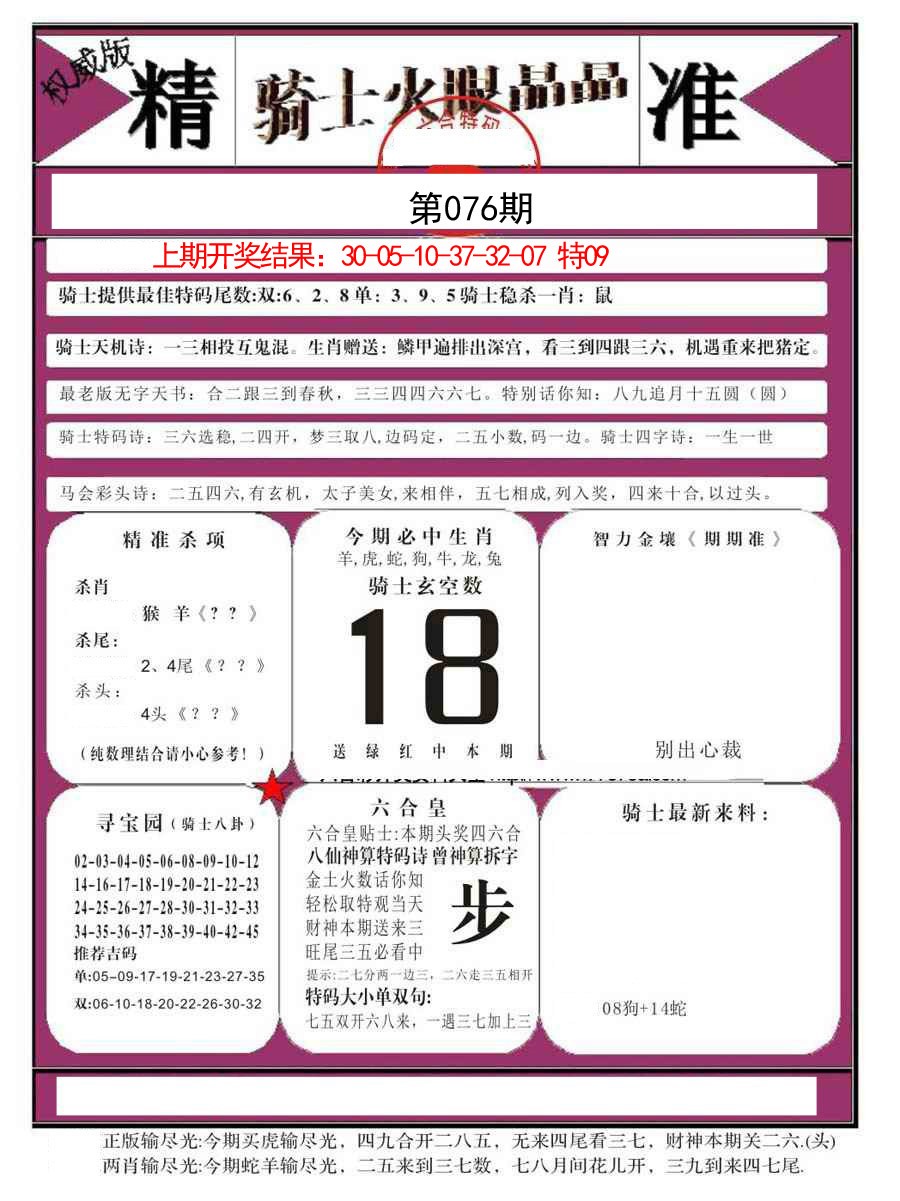 076期骑士火眼晶晶B[图]