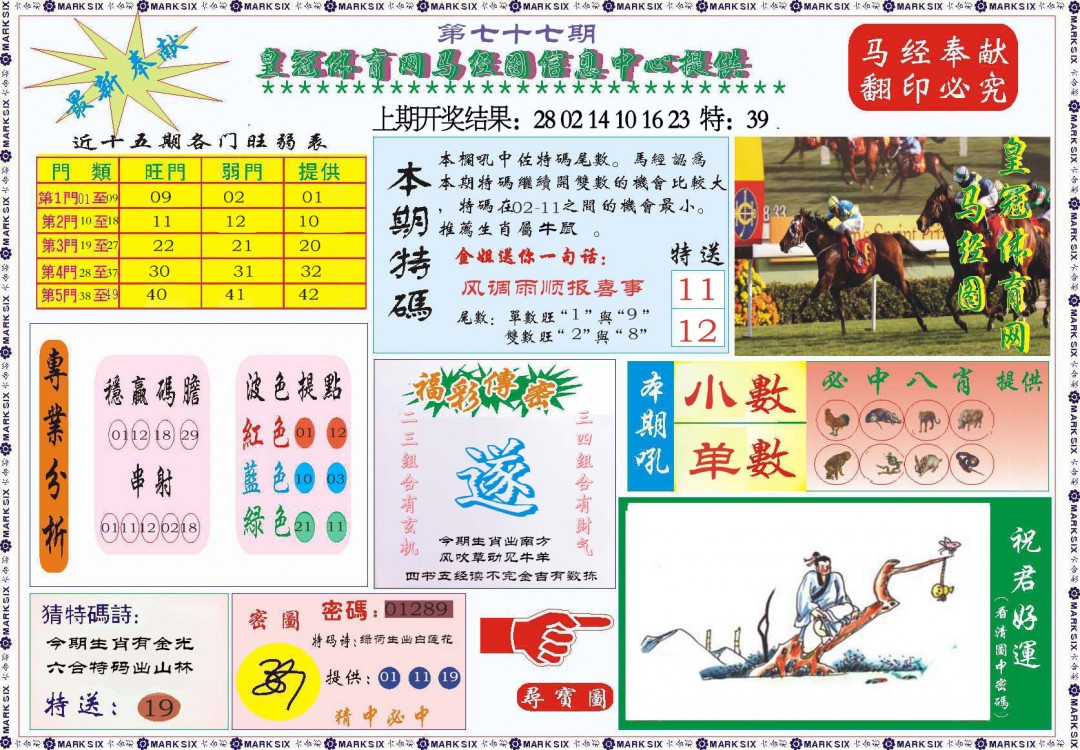 077期体育网马经图[图]