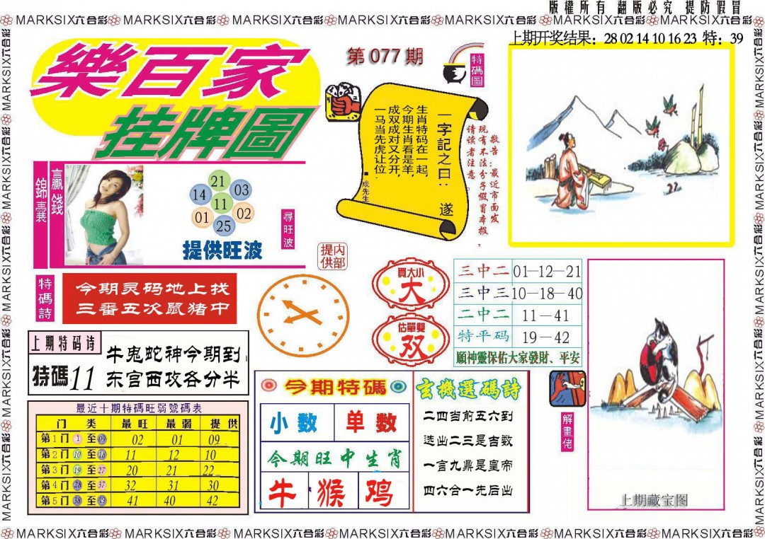 077期乐百家挂牌图[图]