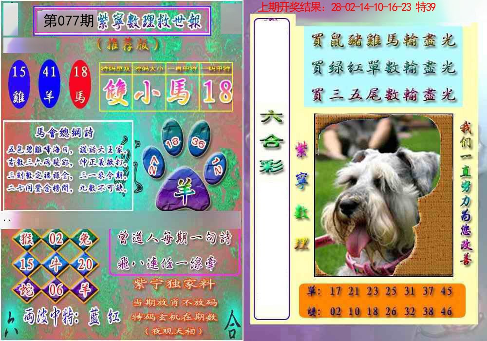 077期数理救世报[图]