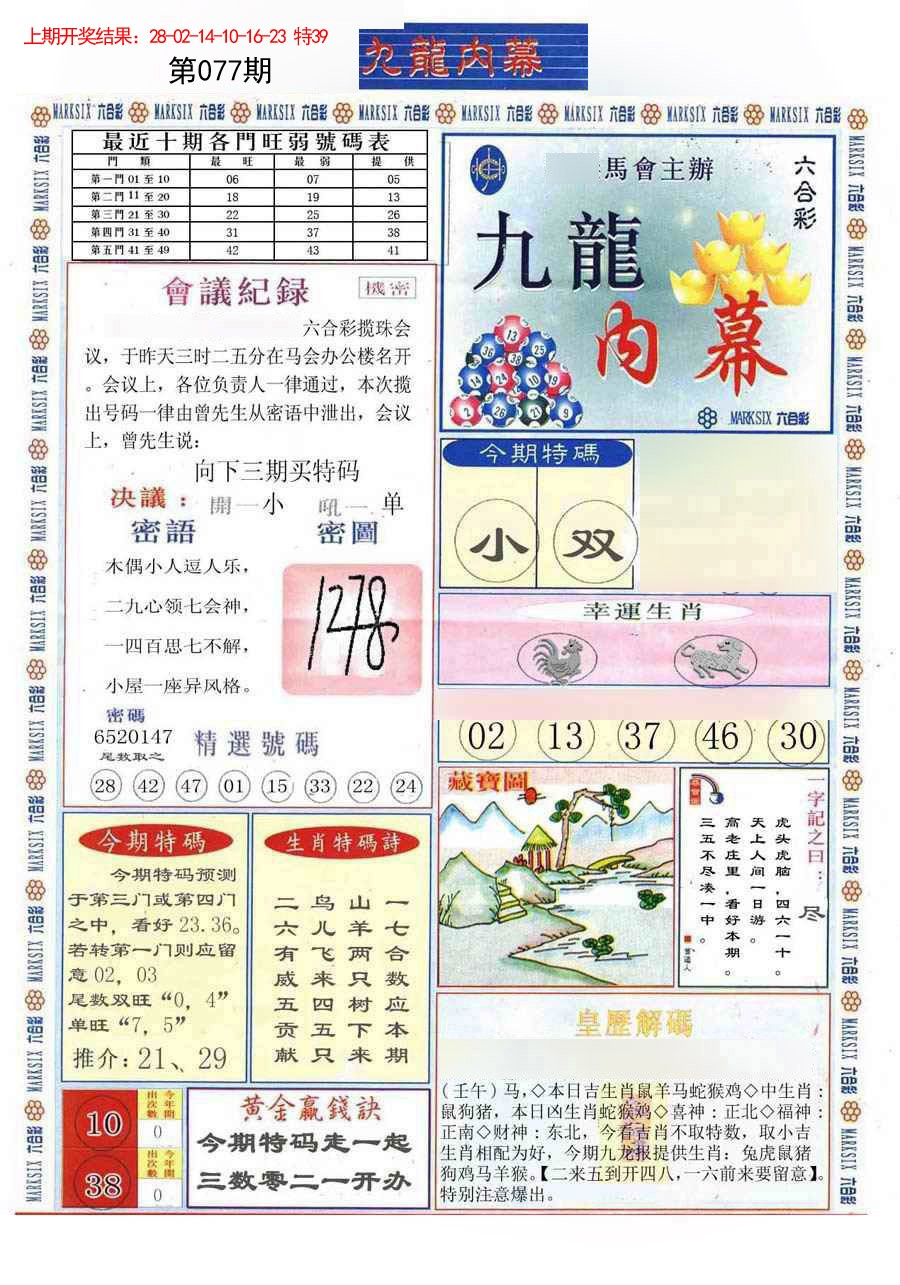 077期(新版)九龙内幕A[图]