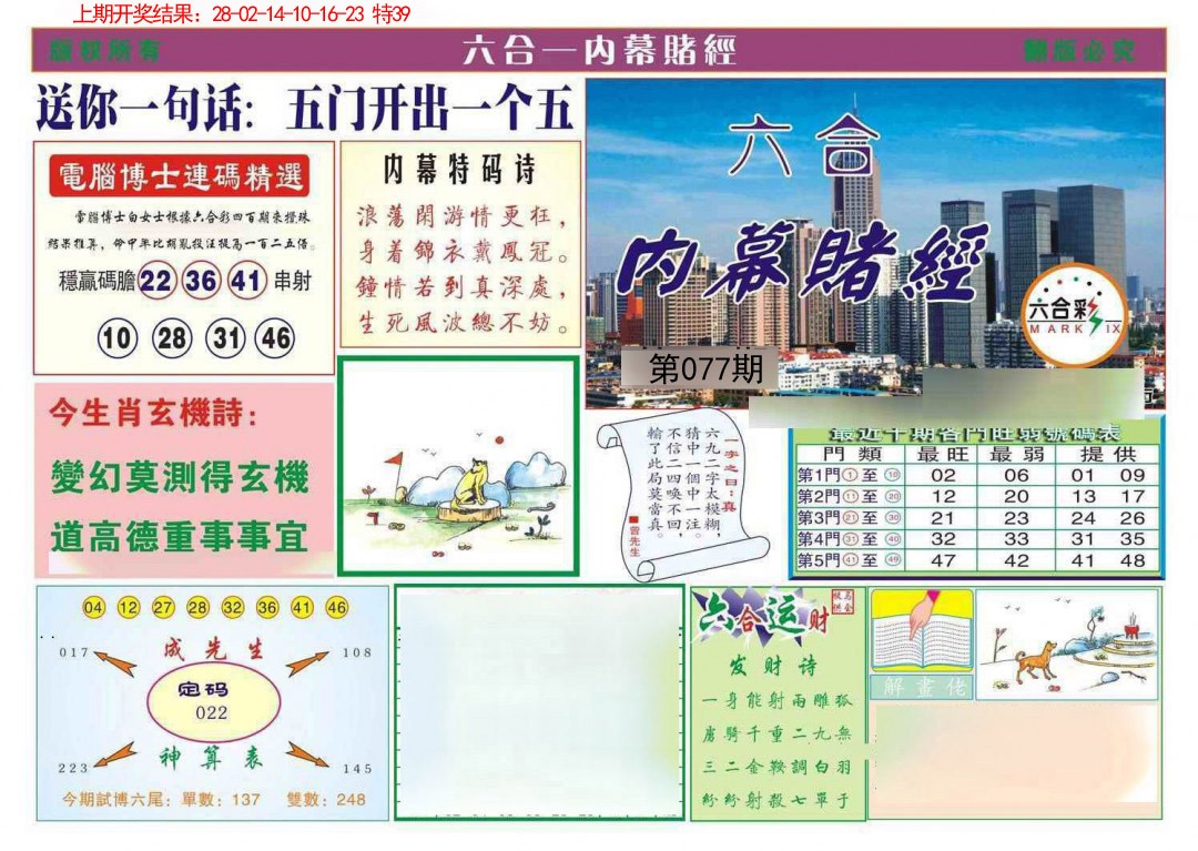077期内幕赌经[图]