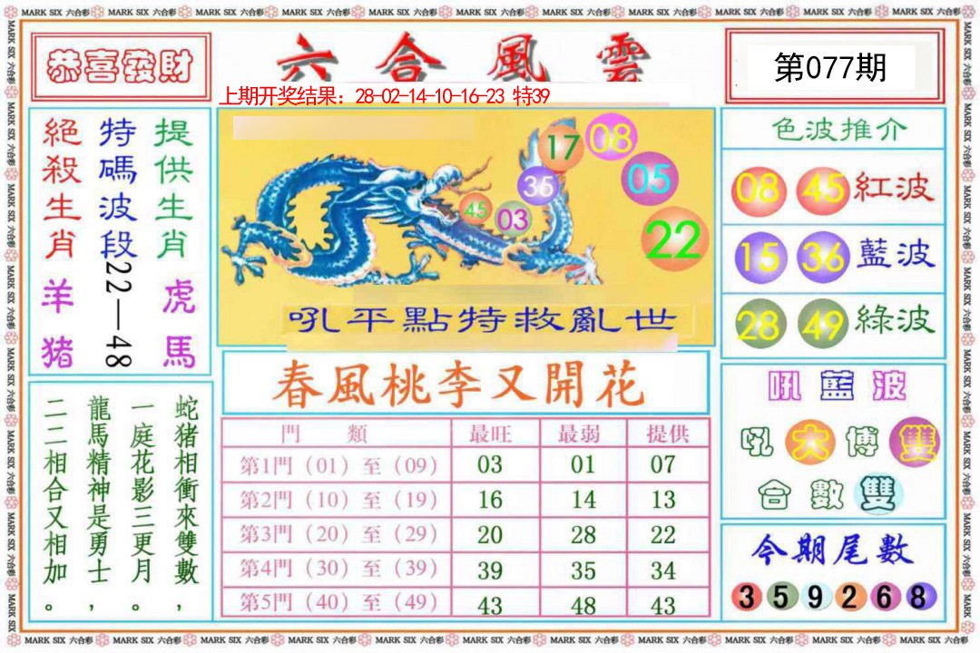 077期六合风云《另版》[图]