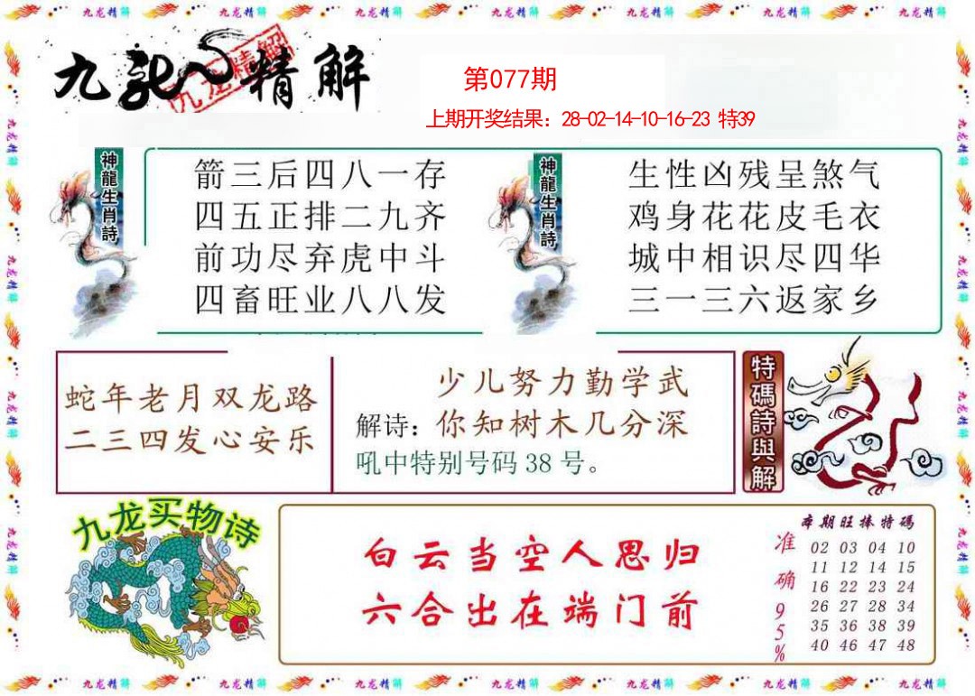 077期九龙精解[图]