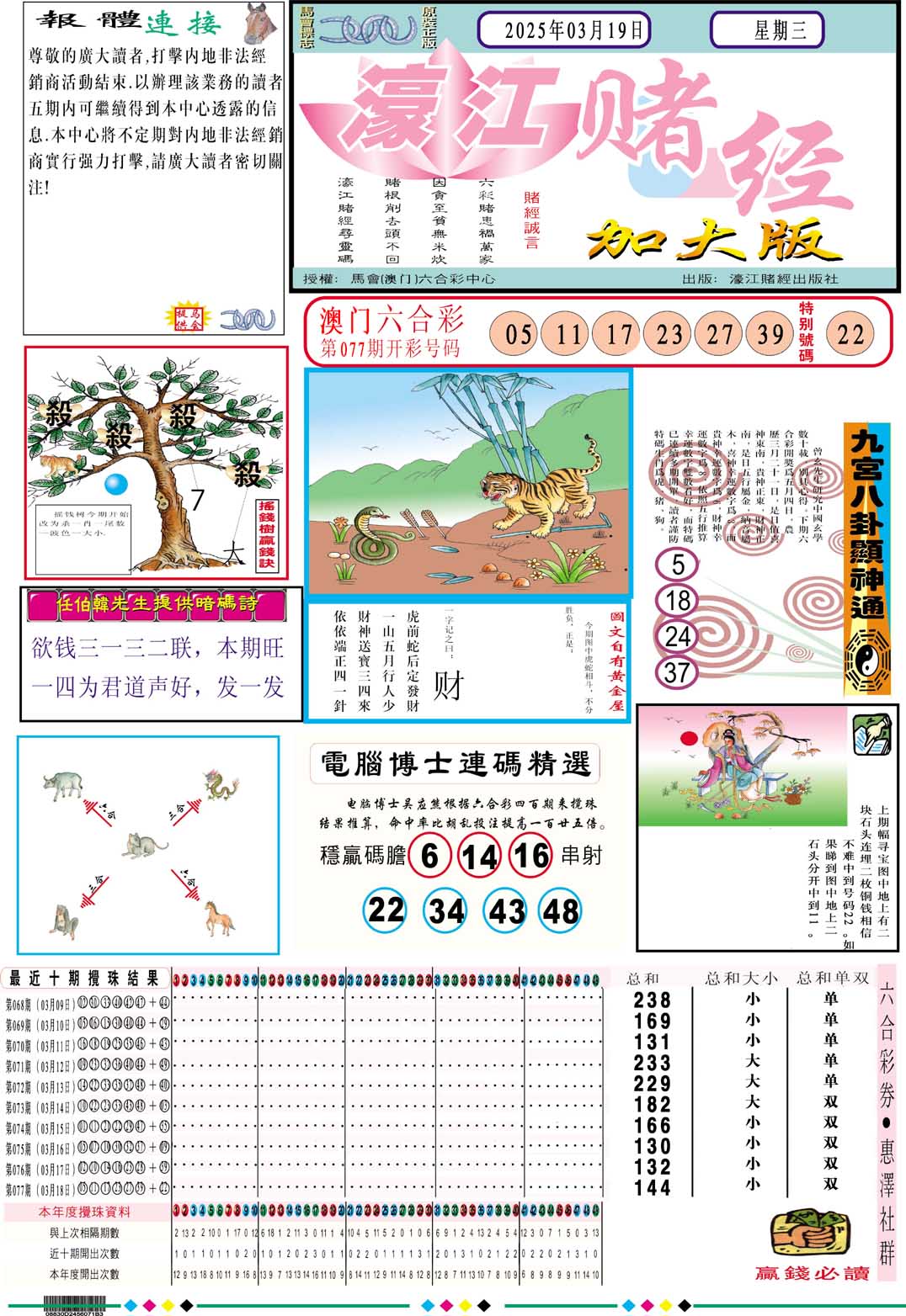 078期濠江赌经A加大版[图]
