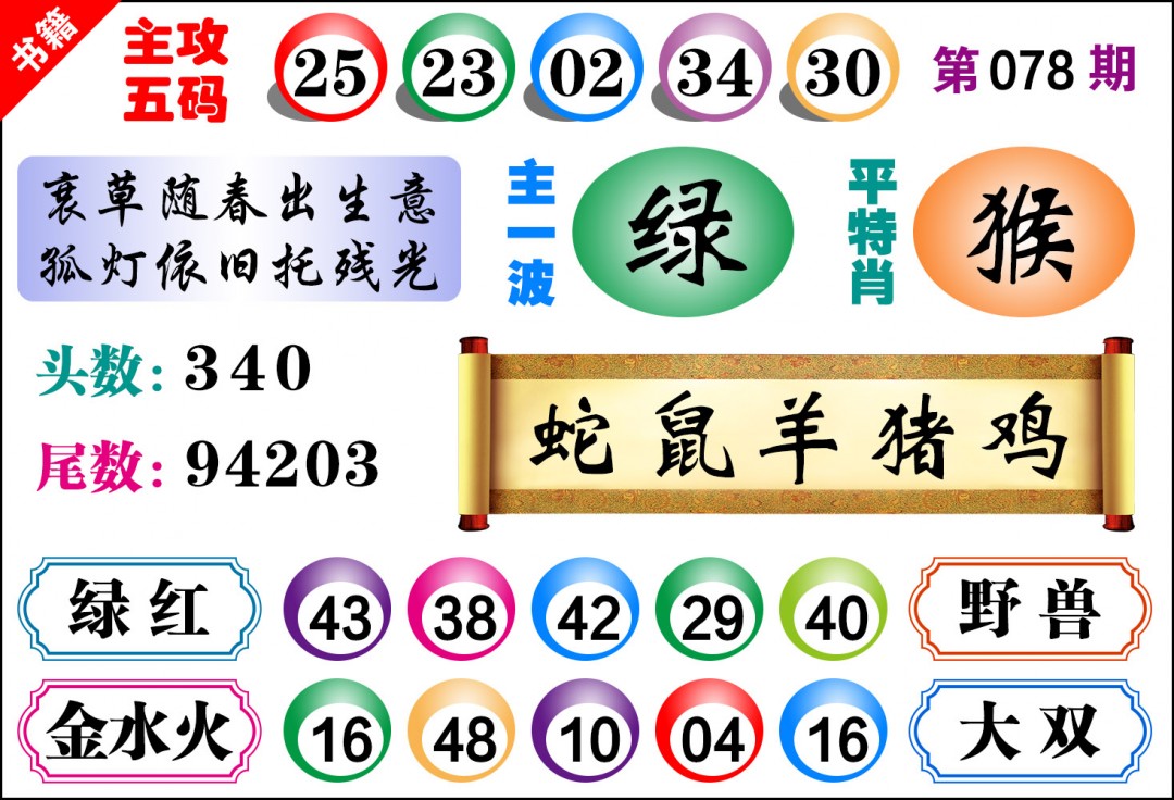 078期澳门主攻五码[图]