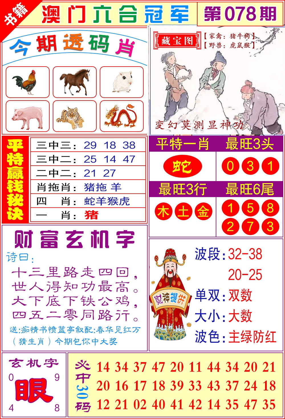 078期澳门六合冠军[图]