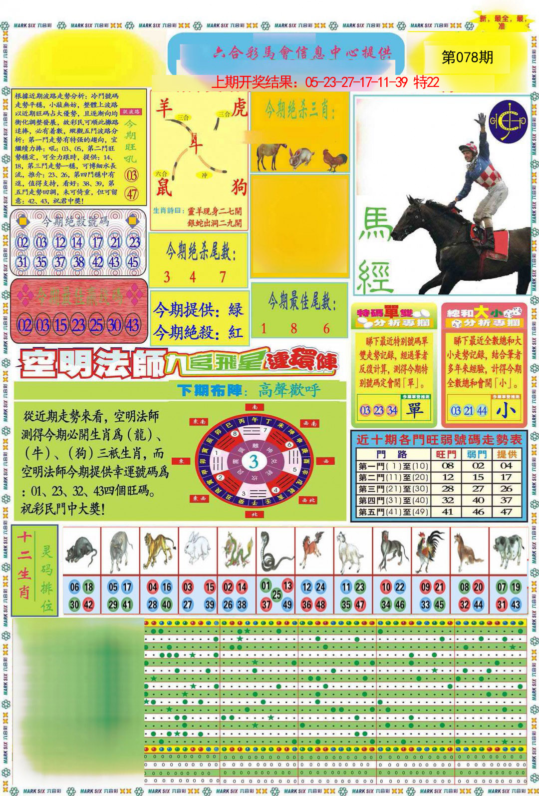 078期九龍马经A(推荐)[图]