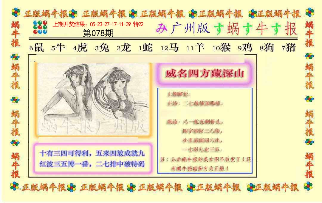 078期正版蜗牛报[图]