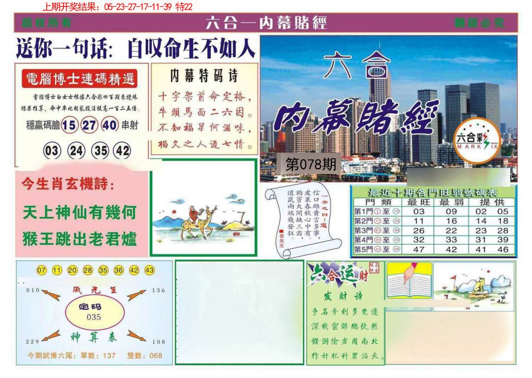 078期内幕赌经[图]