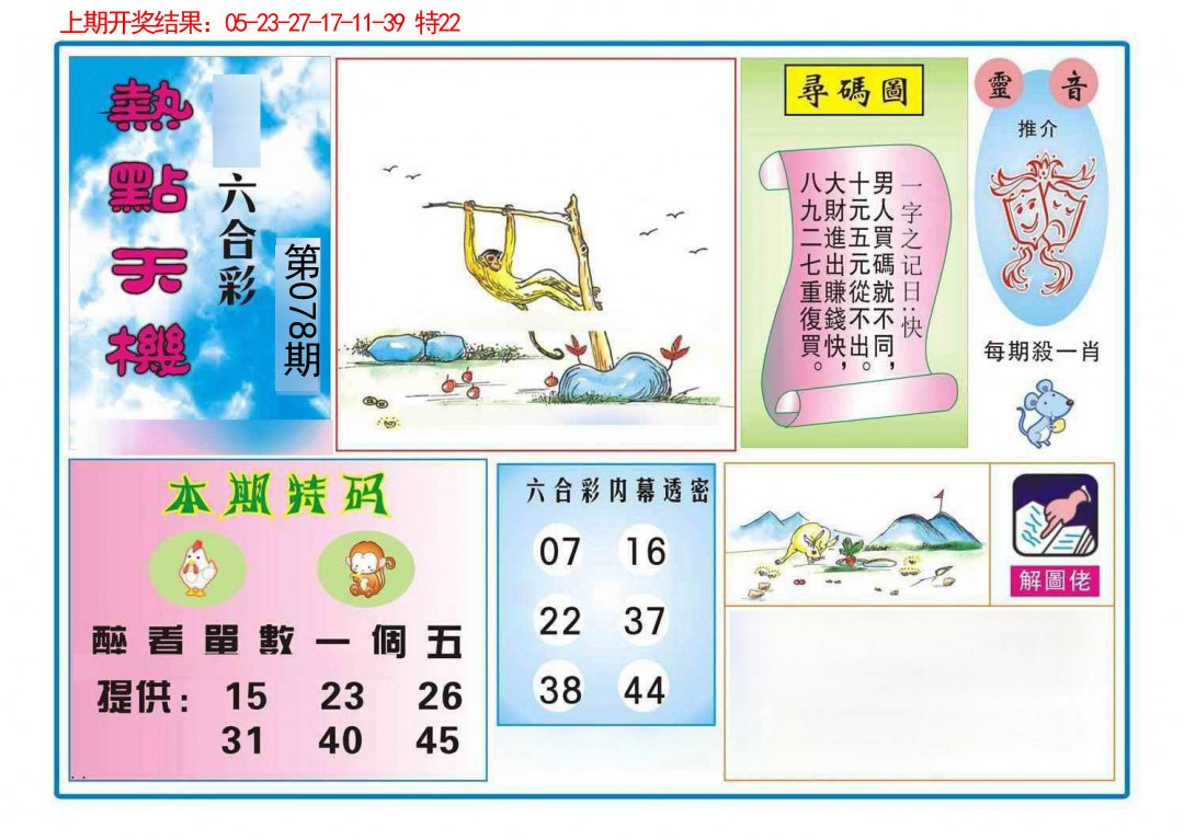078期热点天机[图]