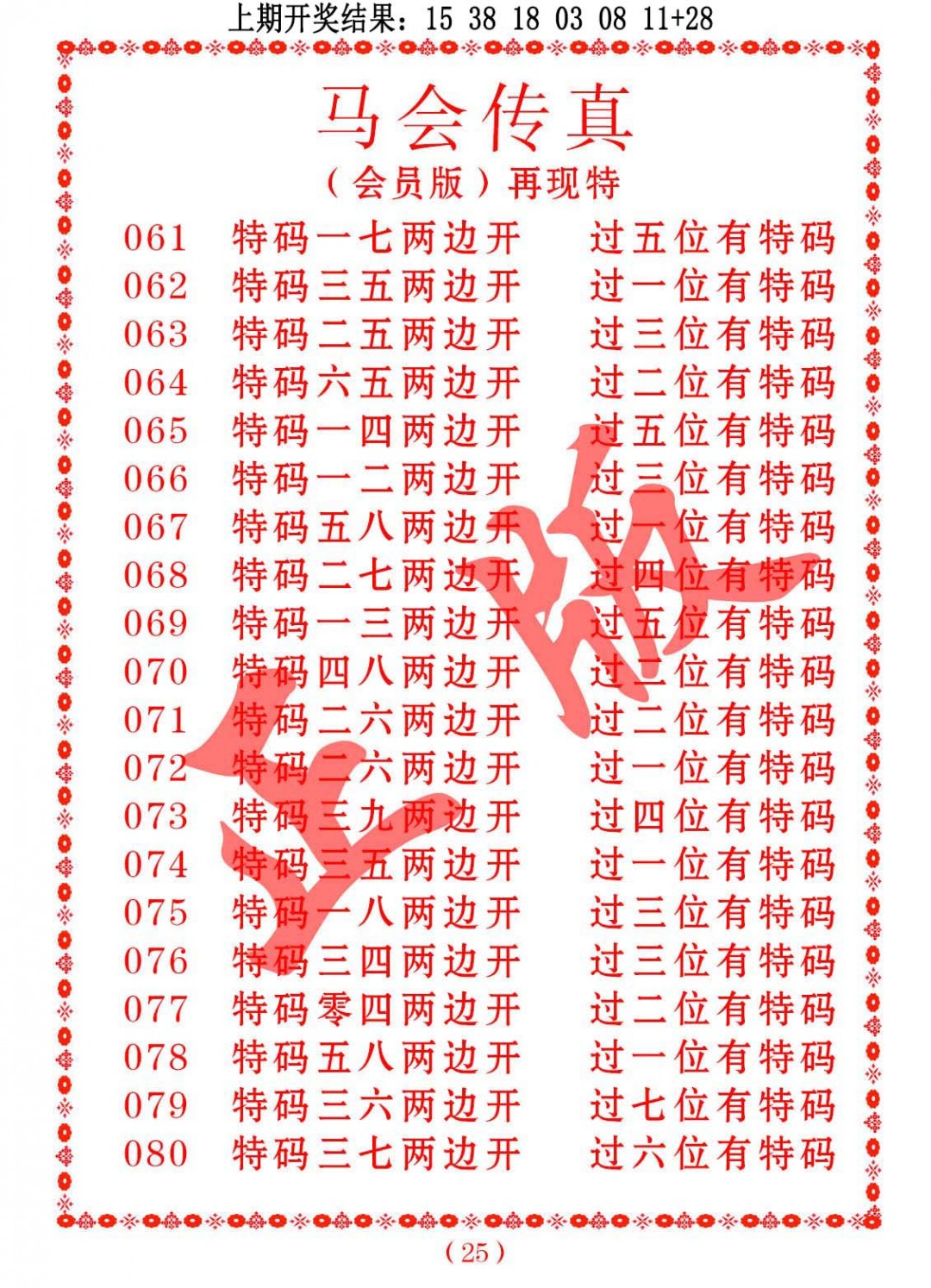 079期马会传真[图]