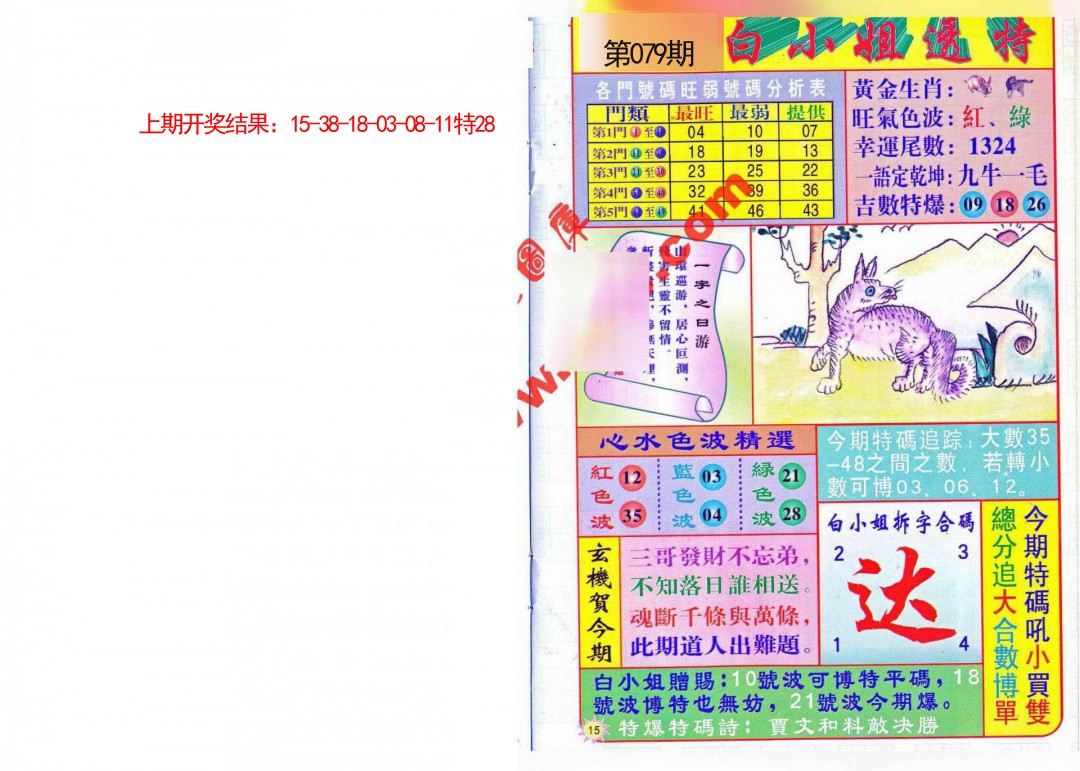 079期白小姐透特[图]