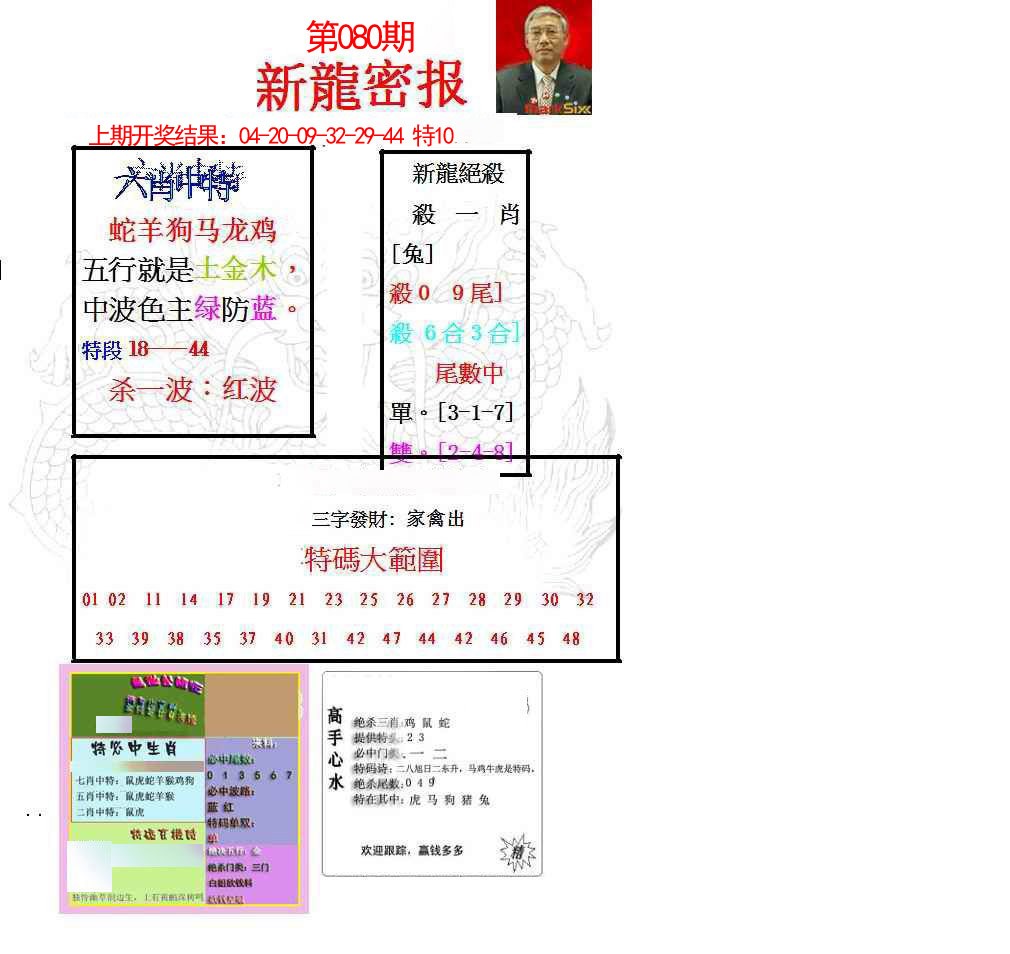 080期新龙密报[图]