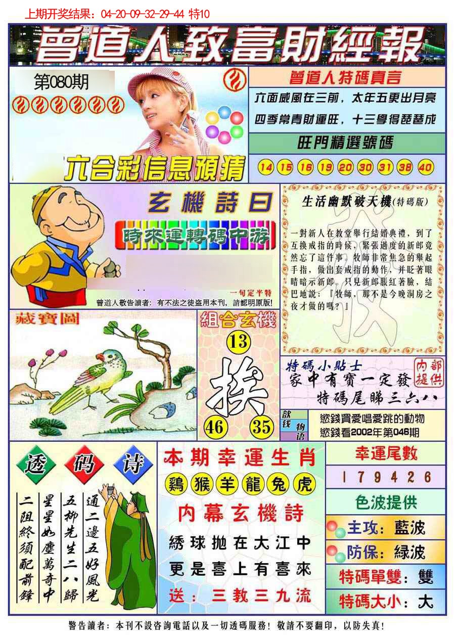 080期曾道人致福财经[图]