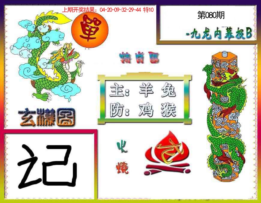 080期九龙内幕特肖图B[图]