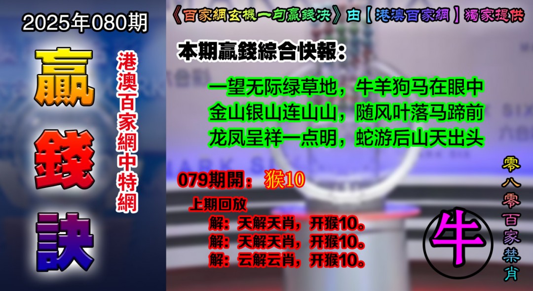 080期百家赢钱决[图]
