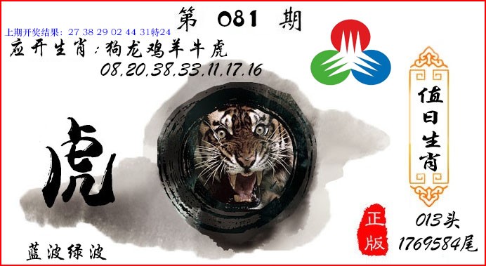 081期值日生肖[图]