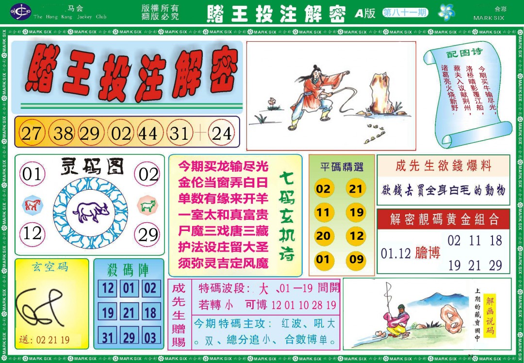 081期赌王投注解密[图]