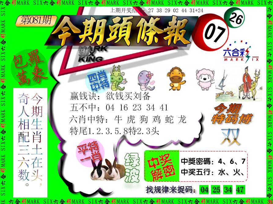 081期今期头条报[图]