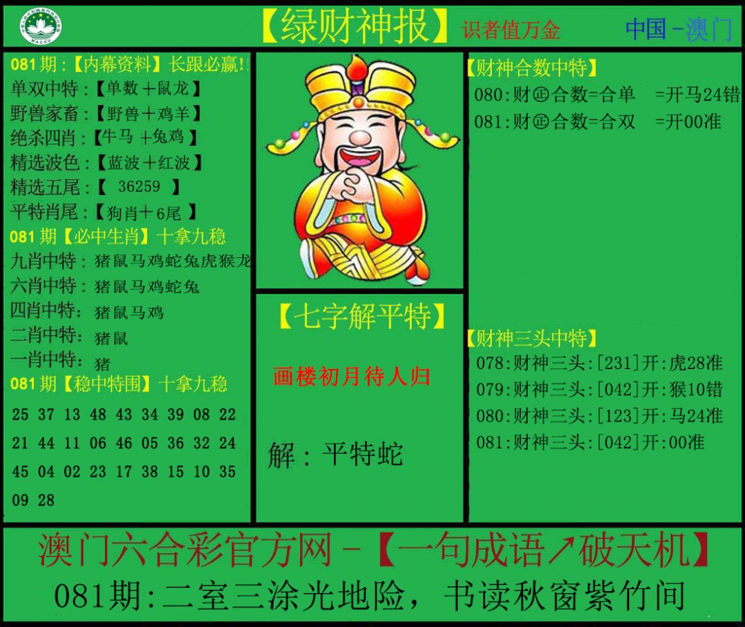 081期绿财神[图]