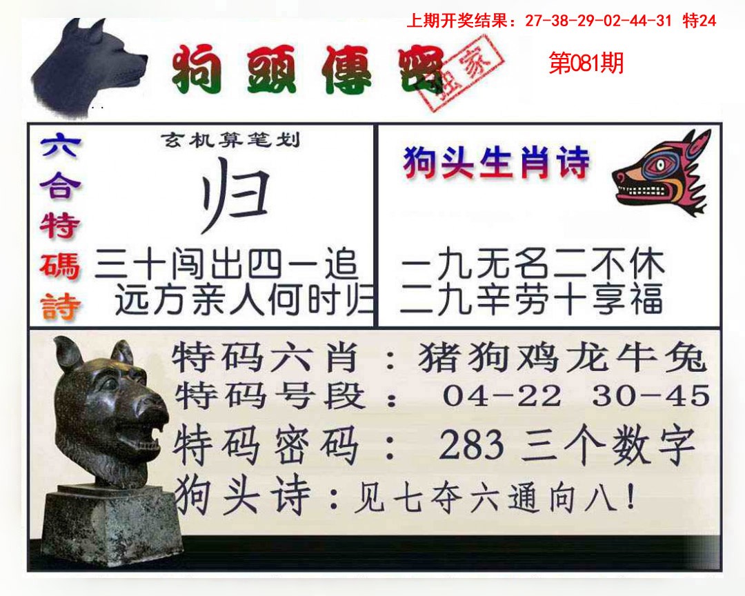 081期狗头传密[图]